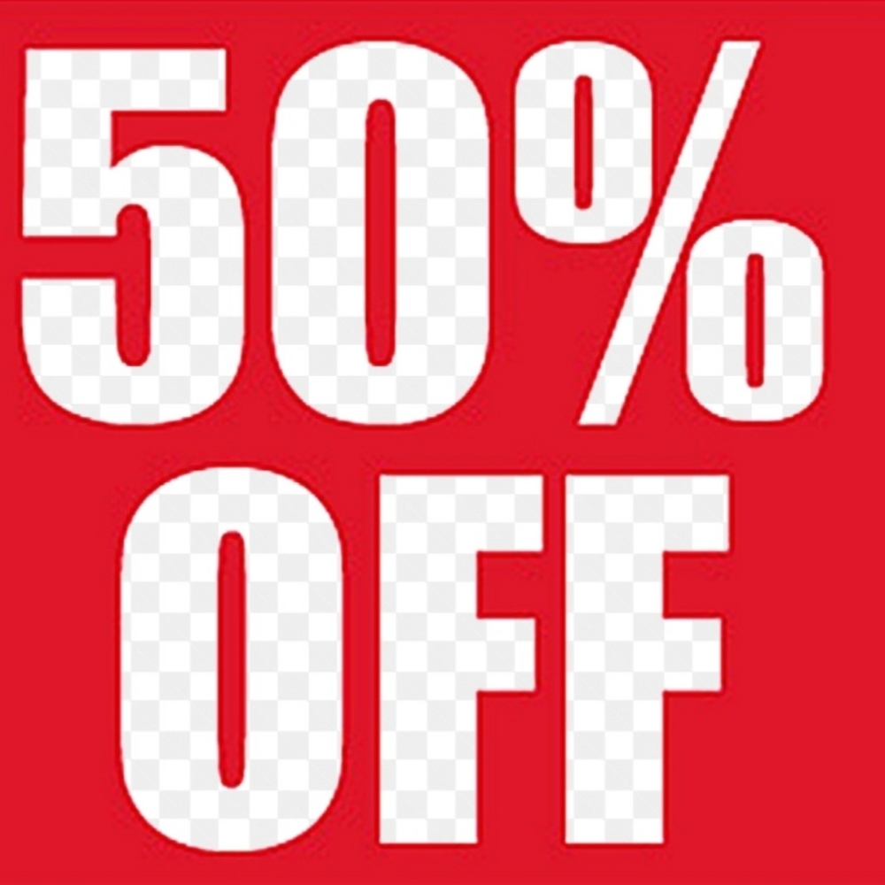 Everything is now 50% OFF